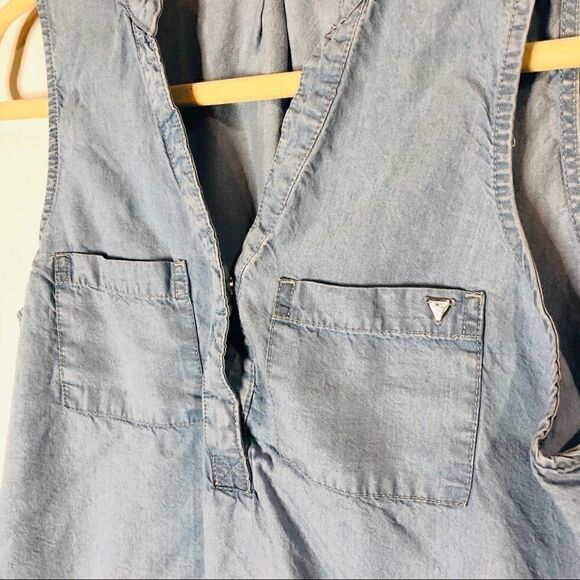 Guess Blue Chambray Tank Top - Picture 10 of 10